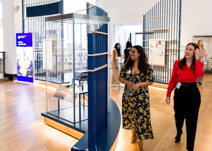 QEPrize Ambassadors Amina and Carmen exploring the Engineers gallery