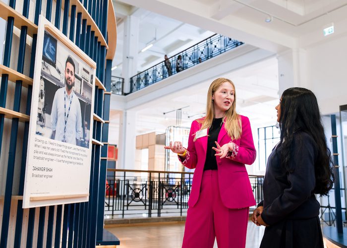 QEPrize Ambassador Susan with a student