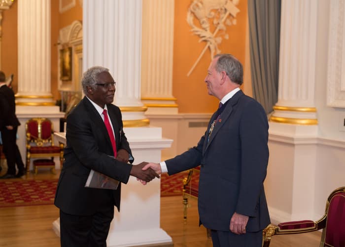 Calestous Juma meets the Lord Mayor of the City of London QE Prize Presentation 2015