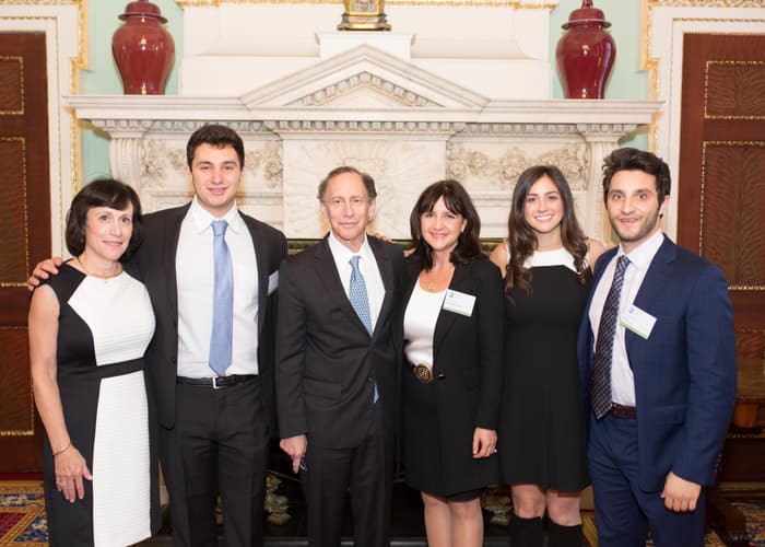 Dr Robert Langer with his family on the day of the 2015 QE Prize Presentation