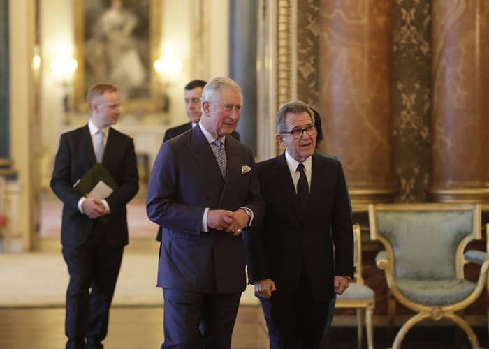 HRH The Prince of Wales and Lord Browne at the 2017 QEPrize Presentation