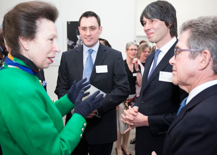 HRH The Princess Royal with Brian Cox Lord Browne and Paul Westbury
