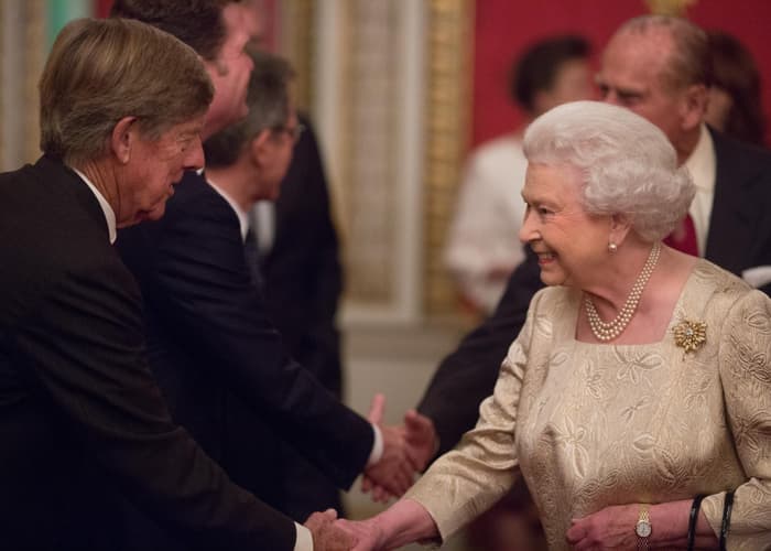 Lord Alec Broers meets HM The Queen at the 2015 QEPrize Presentation