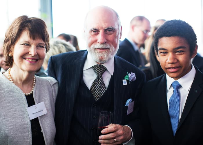 Vint Cerf and Sigrid Cerf at the 2013 QE Prize celebration at the Tate Modern